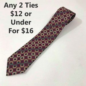 EUC Corft & Barrow Burgundy Diamond Accent Tie